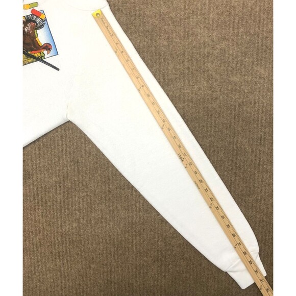 Vintage Duck Hunting Sweatshirt Mens XL Air Waves 1988 Print USA Made FOTL 80s - Picture 7 of 9